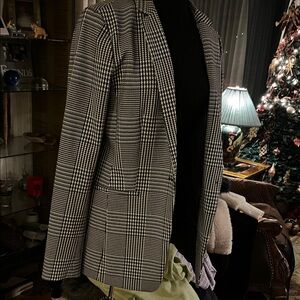 Banana Republic Black and White Plaid Blazer and pants!